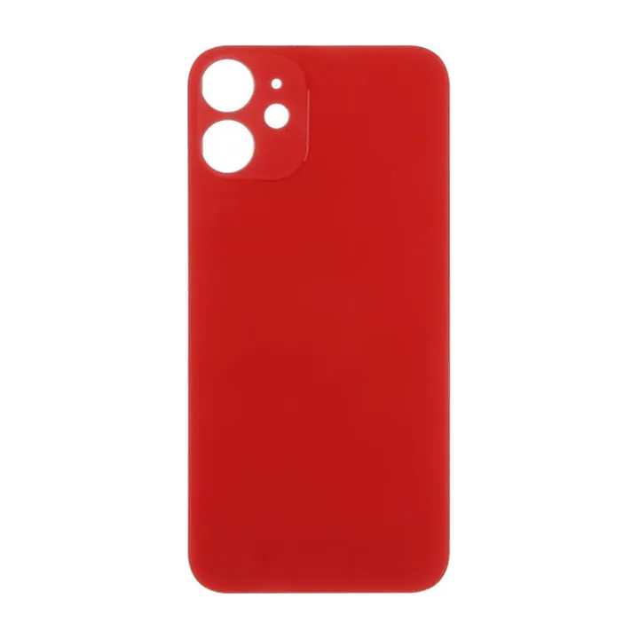 Big Hole Back Glass for iPhone 12 Mini (Red)