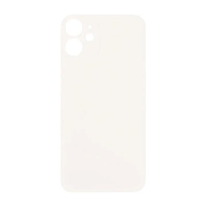 Big Hole Back Glass for iPhone 12 Mini (White)