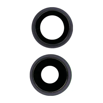 Glass Camera Lenses & Bezel Set for iPhone 12 & 12 Mini (Black)