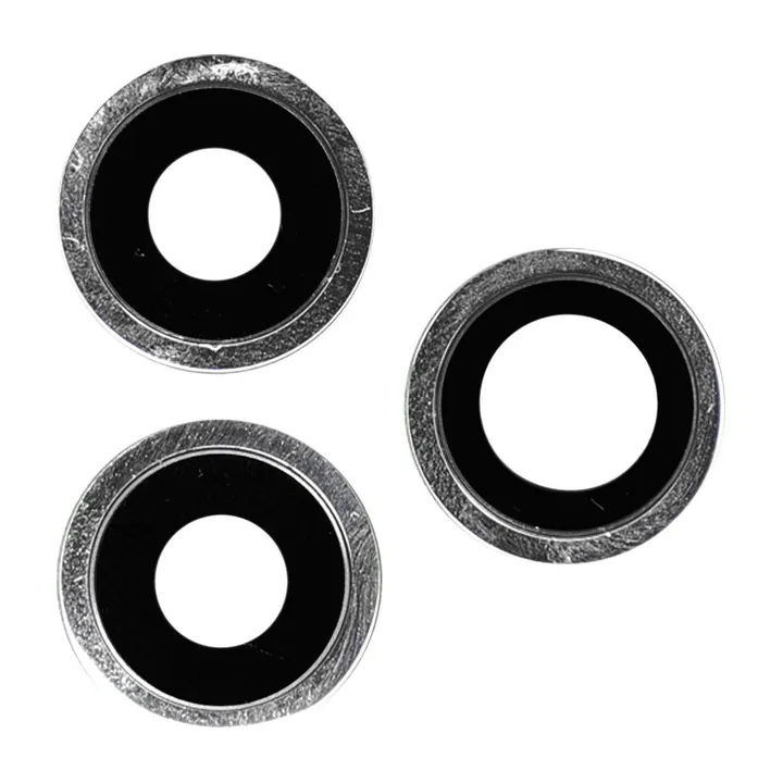 Glass Camera Lenses & Bezel Set for iPhone 12 Pro (Silver)