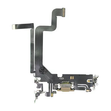 Charge Port Flex for iPhone 14 Pro Max (Gold) (Aftermarket)