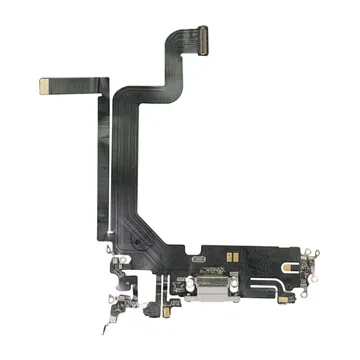 Charge Port Flex for iPhone 14 Pro Max (Silver) (Aftermarket)