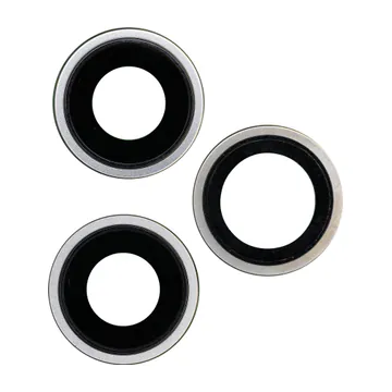 Sapphire Glass Camera Lens & Bezel Set for iPhone 15 Pro Max (White Titanium)