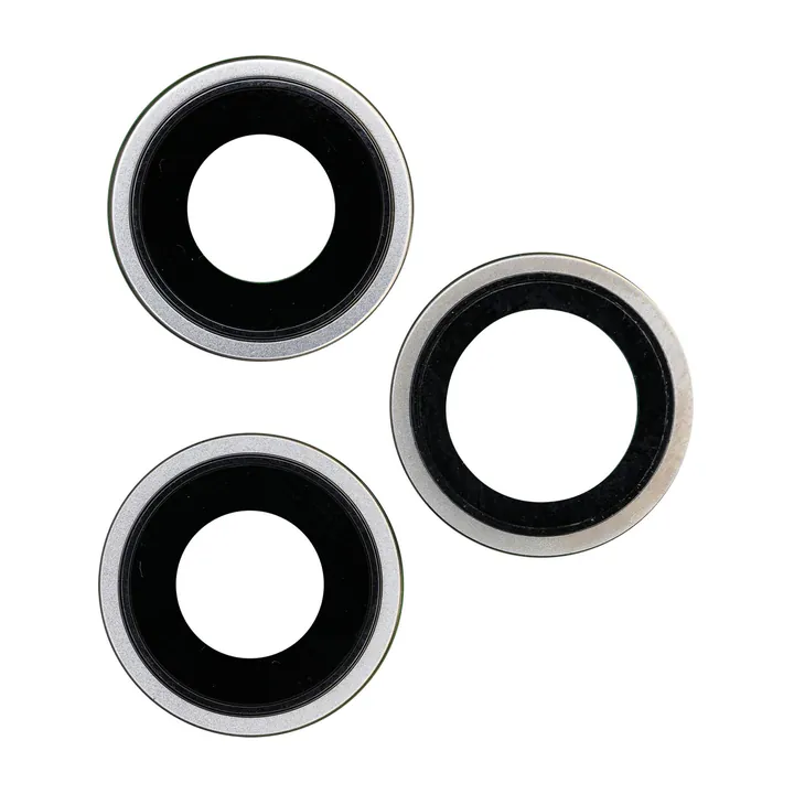 Sapphire Glass Camera Lens & Bezel Set for iPhone 15 Pro Max (White Titanium)