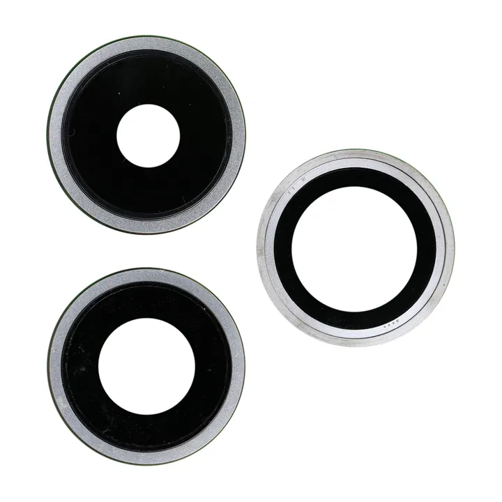 Glass Camera Lenses & Bezel Set for iPhone 15 Pro (White Titanium)