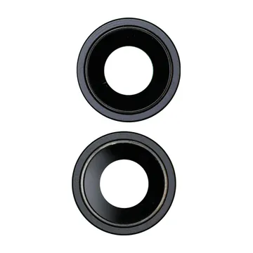 Glass Camera Lenses & Bezel Set for iPhone 15 & 15 Plus (Black)
