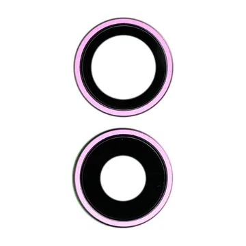 Sapphire Glass Camera Lens & Bezel Set for iPhone 16 & 16 Plus (Pink)