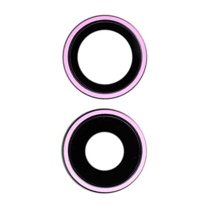 Sapphire Glass Camera Lens & Bezel Set for iPhone 16 & 16 Plus (Pink)