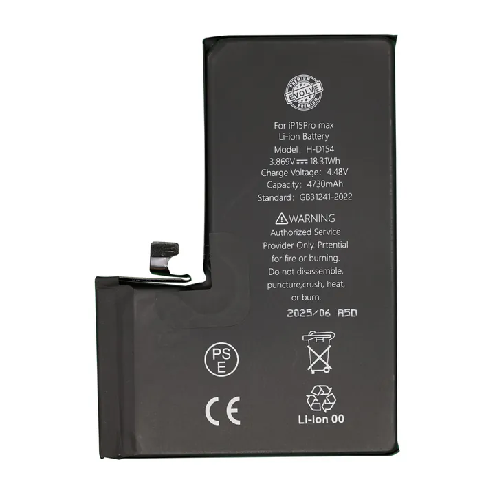 Extended Capacity TI Board Battery for iPhone 15 Pro Max – Evolve