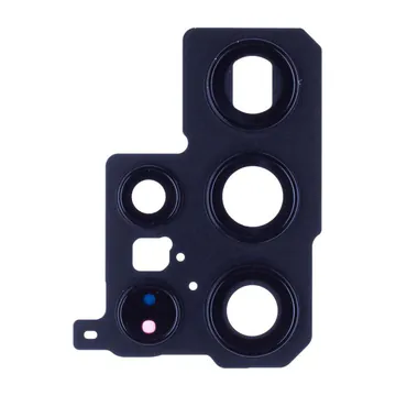 Glass Camera Lenses & Bezel Bracket for Galaxy S22 Ultra (Phantom Black)