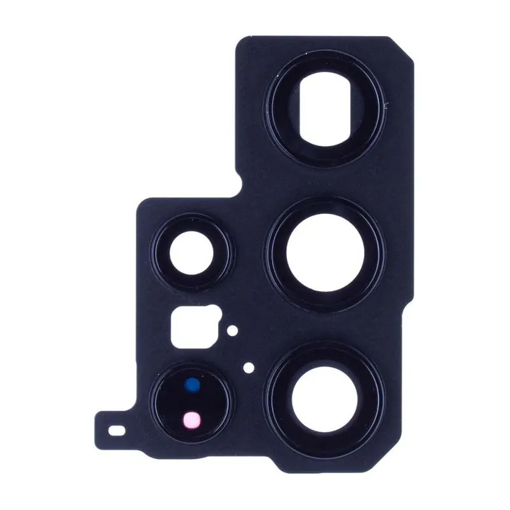 Glass Camera Lenses & Bezel Bracket for Galaxy S22 Ultra (Phantom Black)