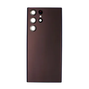 Back Glass & Camera Lenses for Galaxy S22 Ultra (Burgundy)