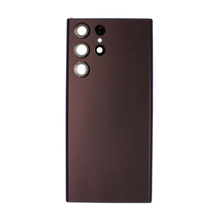 Back Glass & Camera Lenses for Galaxy S22 Ultra (Burgundy)