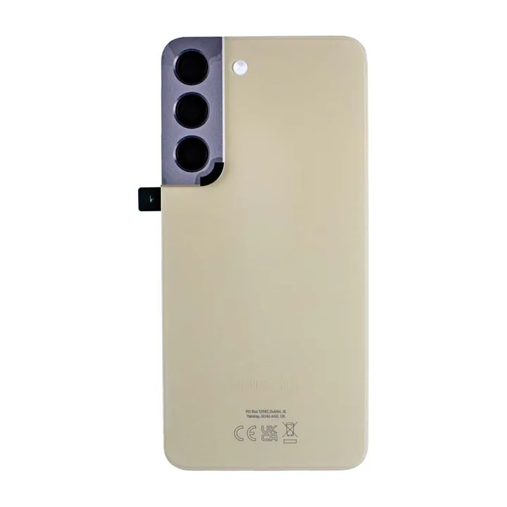 Back Glass & Camera Lenses for Galaxy S22 (Cream) – OEM Service Pack