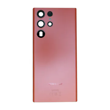 Back Glass & Camera Lenses for Galaxy S22 Ultra (Red) – OEM Service Pack