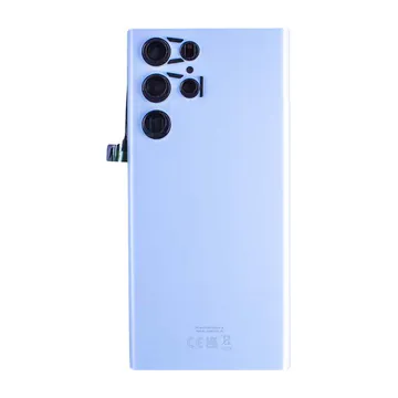 Back Glass & Camera Lenses for Galaxy S22 Ultra (Sky Blue) – OEM Service Pack
