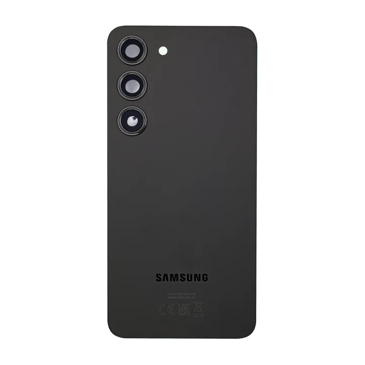 Back Glass & Camera Lenses for Galaxy S23 (Phantom Black) – OEM Service Pack