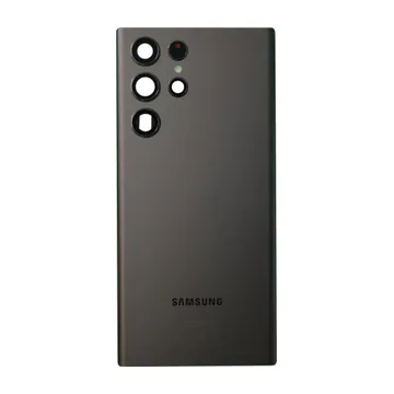 Back Glass & Camera Lenses for Galaxy S22 Ultra (Phantom Black) – OEM Service Pack