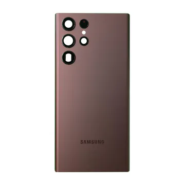Back Glass & Camera Lenses for Galaxy S22 Ultra (Burgundy) – OEM Service Pack