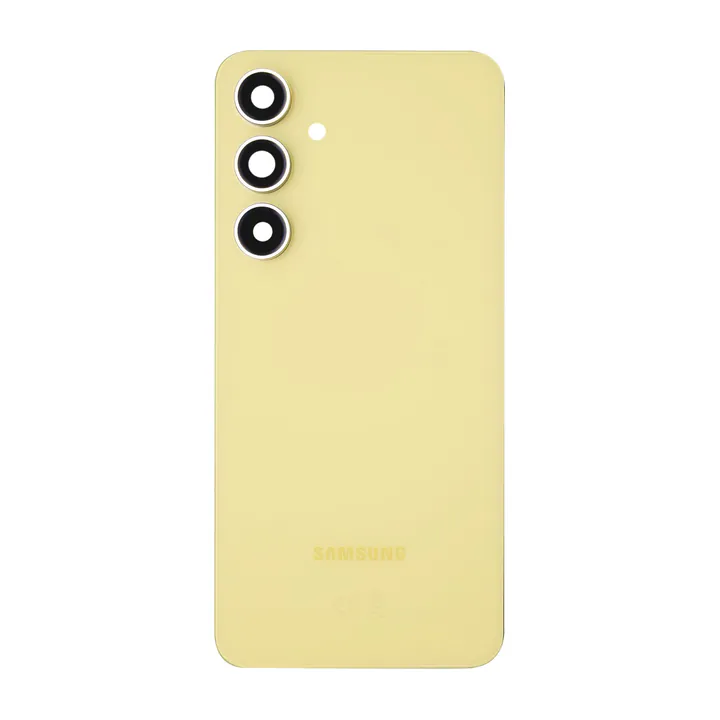 Back Glass & Camera Lenses for Galaxy S24 FE (Yellow) – OEM Service Pack