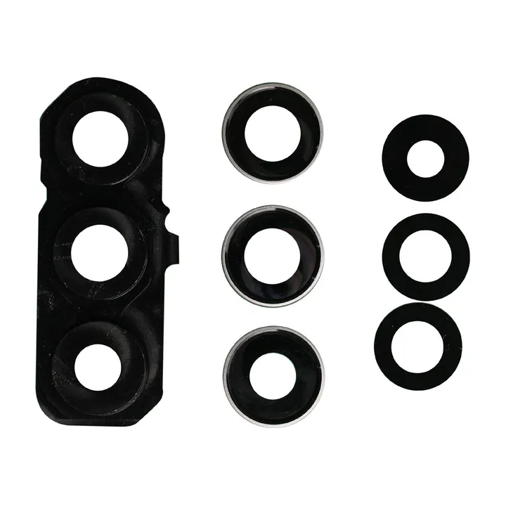 Glass Camera Lenses & Bezel Bracket for Galaxy S25 FE (White)