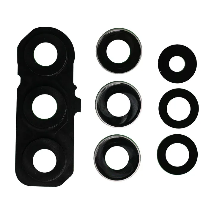 Glass Camera Lenses & Bezel Bracket for Galaxy S25 FE (Jetblack)